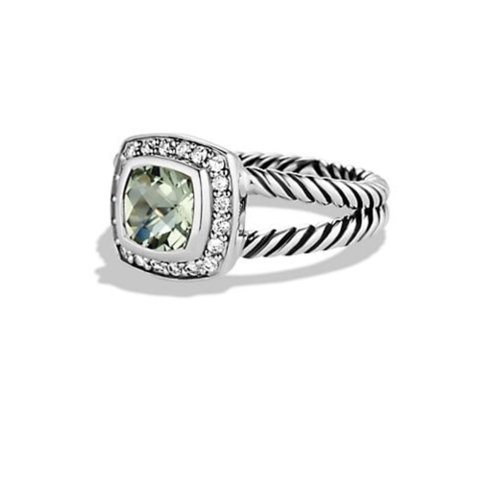 David Yurman Albion Petite prasiolite ring (light green) Size 5